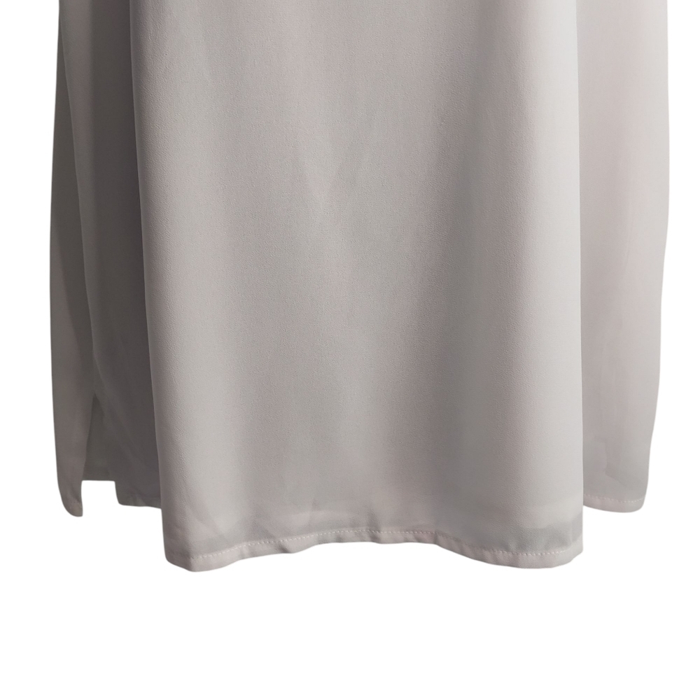 Alice Co Womens Top Blouse Shirt white Chiffon Sleeveless Lined Size X-Large NWT - Picture 4 of 9
